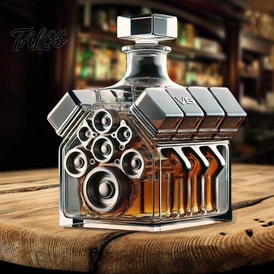 Stylish Wine Bottle Holder V8 Engines Whisky Creative Decanter Home Bar Decoration Personalized Whiskey Ornament