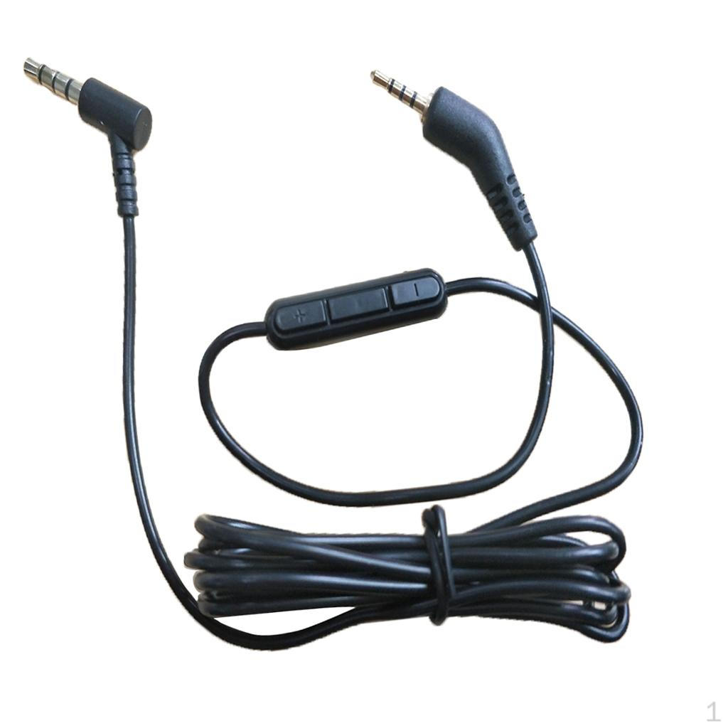 Replacement 2.5 To 3.5 Cord with Remote Mic for On-Ear 2 OE2 OE2i Audio Headphones 1.8m Black