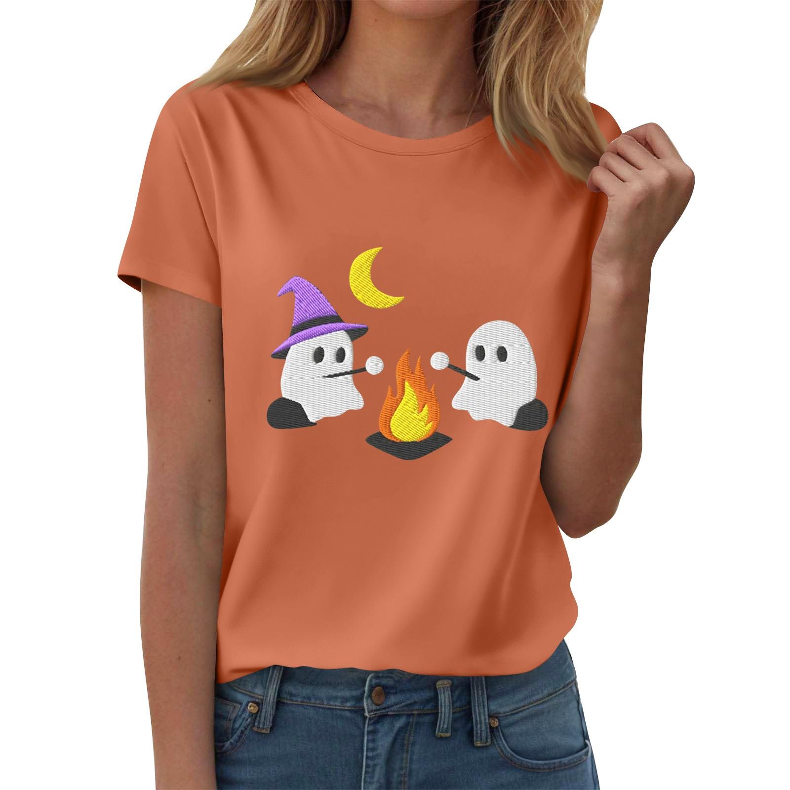 

Women s T-shirts, Women s Short-sleeved Tops, Summer Fashion Round Neck Casual Stylish Shirts, Tunic Tops L