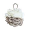 Große zweifarbige Duschbälle, bunte, weiche, gefrostete Schaumbadblume aus PE, weiches Schrubbernetz, zweifarbige Badeblume