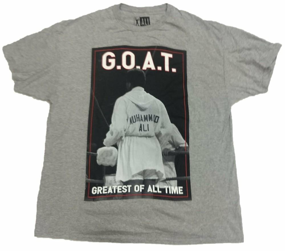 G.O.A.T Greatest of All Time Muhammad Ali Mens T-Shirt (Grey) Unisex T-Shirt L