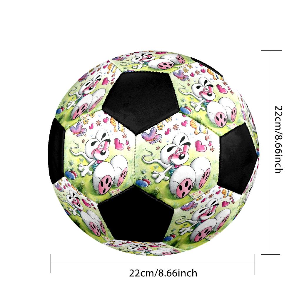Diddl Cute Indoor Soccer Ball Colorful Machine Stitched PVC Size 5 Team Training Competition Ready Durable High-Bounce Cool Sports Gift