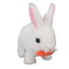 Realistic Bunny Toy Plush Interactive Easter Electronic Hopping Bunny Toy with Sound Wiggle Ears for Birthday Gift White