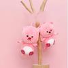 Adorable Beaver Plush Toy Loopy Soft And Short Plush Keychain 14cm Diy Hair Clip