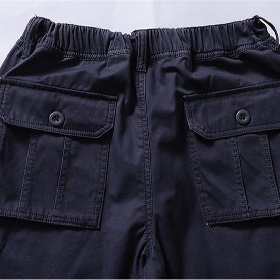 Men's Spring/Summer Trendy Casual Cargo Pants - Thick, Loose, Plus Size, Straight Leg, Multi-Pocket.