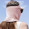 Trendy UPF50+ Sun Protection Mask Breathable Full Face Anti-UV Neck Scarf Ice Silk Neck Protection Sunshade Face Mask Summer