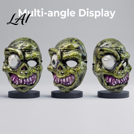 Retro Horror Atmosphere Masque Halloween for Adults Creepy Cosplay Party Accessory Durable Scary Ghost Head Full Face Unique Costume Mask