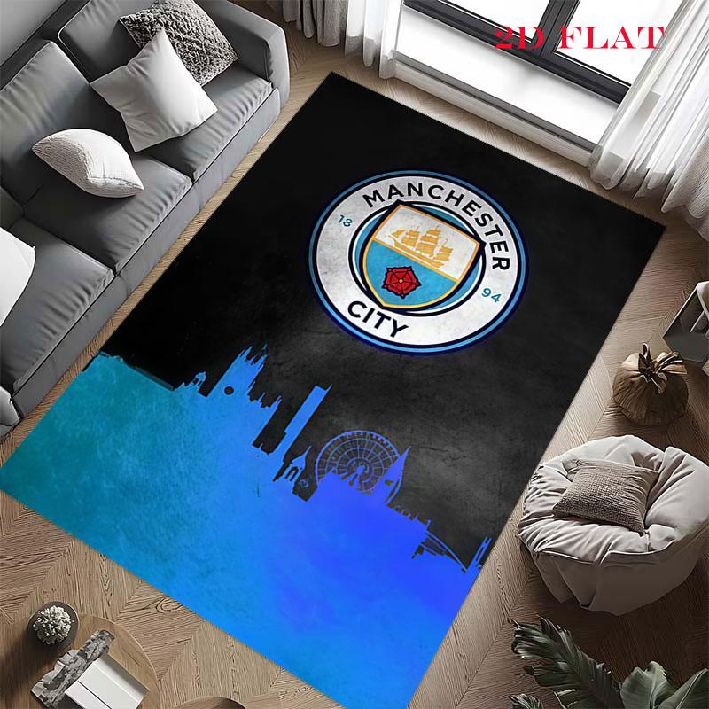 Shiny MCFC Cards Carpet Rug for Living Room Bedroom Home Sofa Decoration,Kids play Nonslip Floor Mat