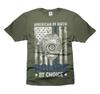 Mens American By Birth Police By Choice Shirt Patriotic USA Flag Tee