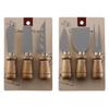 Stainless Steel Cheese Knife Set with Rubber Wood Handles