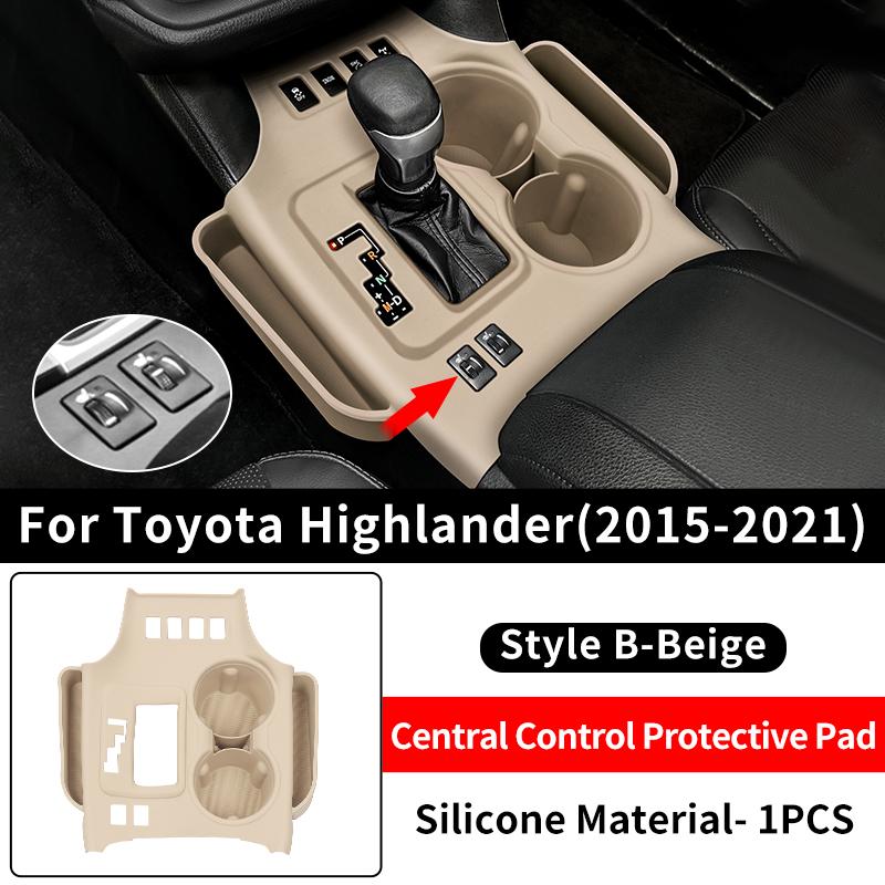 For 2009- Toyota Highlander Central Control Silicone Dirt-Proof Cover Scratch Resistant Car Interior Protection Accessories
