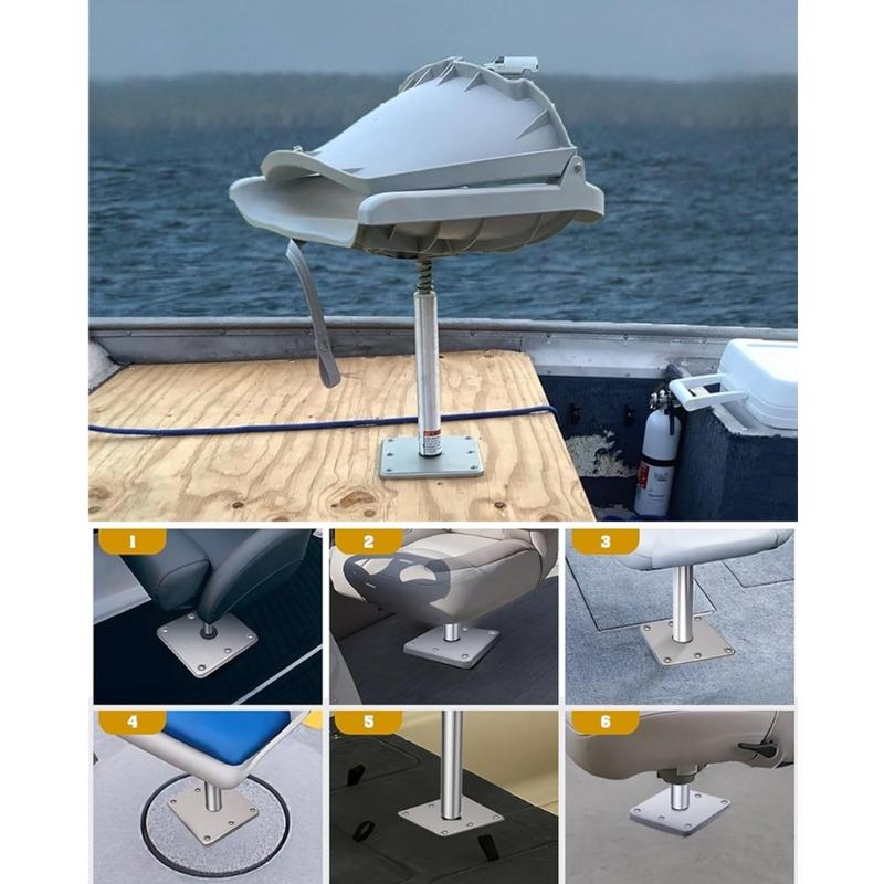 Marine Grade Aluminum Alloy Boat Seating Base Suitable for Fishing Boats Canoes Various Watercrafts Enhanced Comfortable