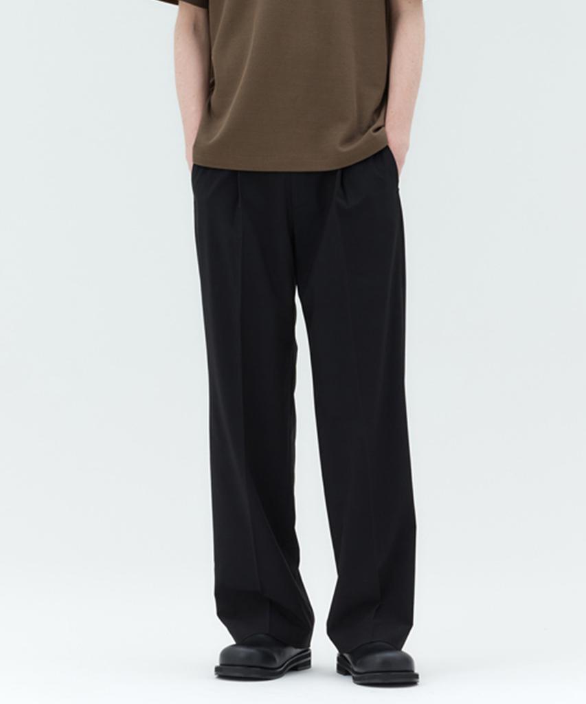 MINDBRIDGE Do Good_Wide Single-Pleat Coolmax Elastic Waist Slacks - 2 Colors
