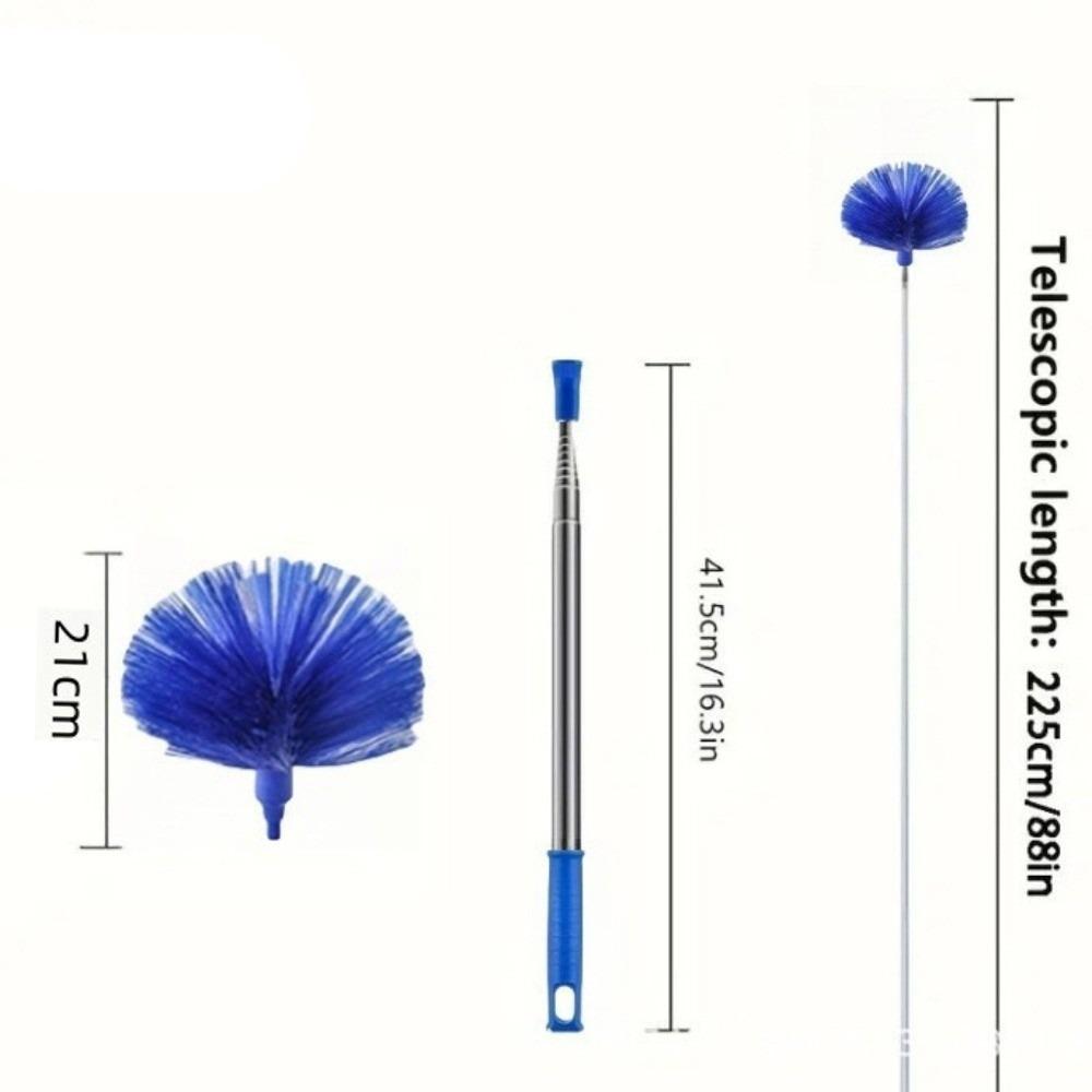 Dense Bristles Cobweb Duster Telescopic Handle Ceiling Duster Spider Web Brush Ceiling Cleaning