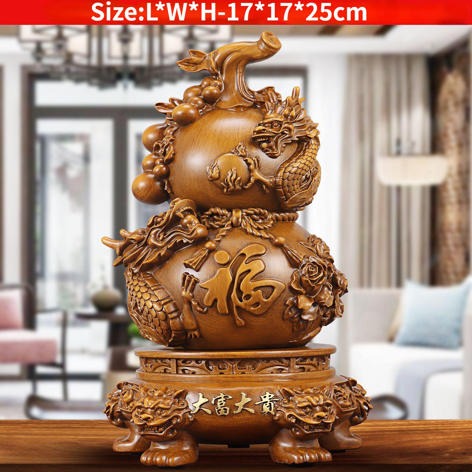 

Богатство Дракон тыква украшение двойной дракон играющий жемчуг новый китайский стиль гостиная винный шкаф украшение ремесла