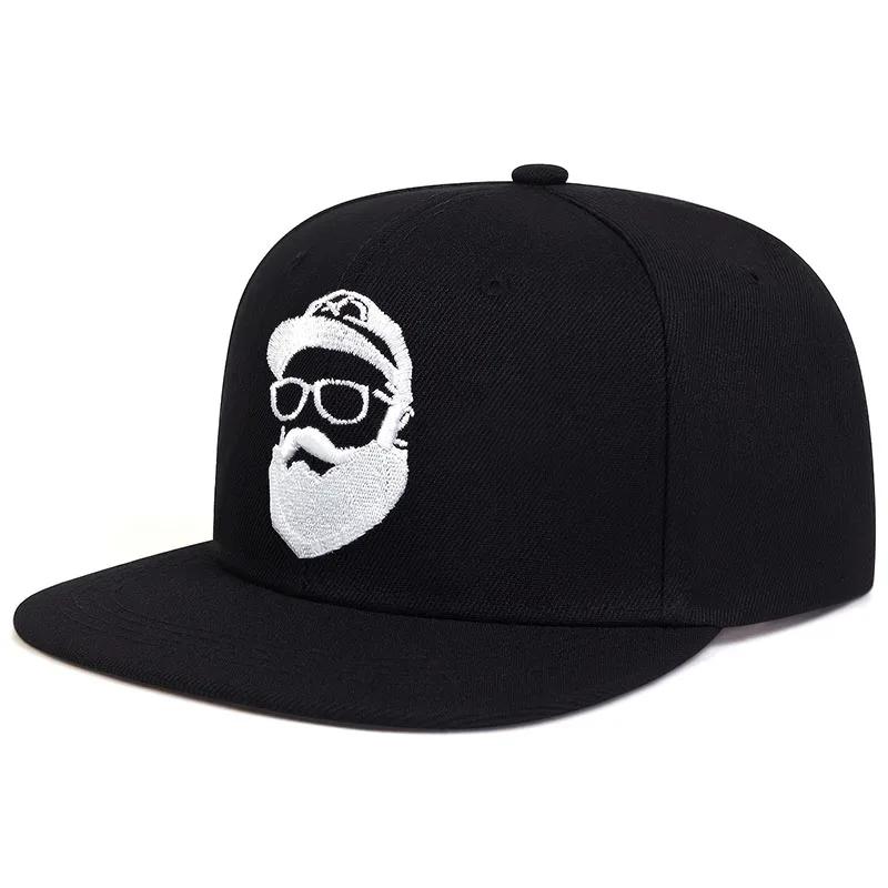 Unisex Uncle Beard Embroidery Hip-hop Hats Spring Autumn Adjustable Casual Snapback Baseball Caps Outdoor Sunscreen Hat