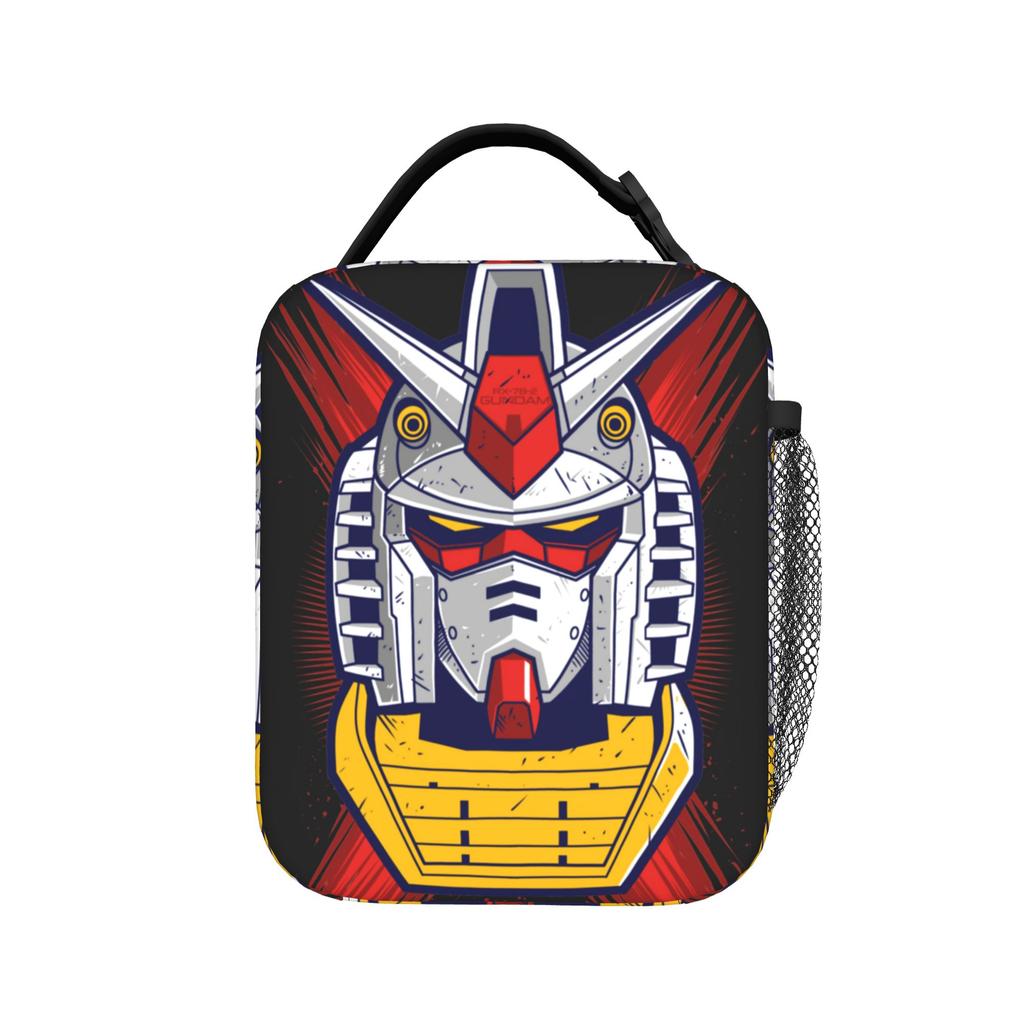 Prism Mecha-Gundamms Mobile Suit Insulated Lunch Bags Large Meal Container Cooler Bag Tote Lunch Box College Food Storage Bags