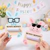 6PCS/SET Portable Bunny Banknote Card Funny Money Wallet Gift Card Holder  Home Decorations