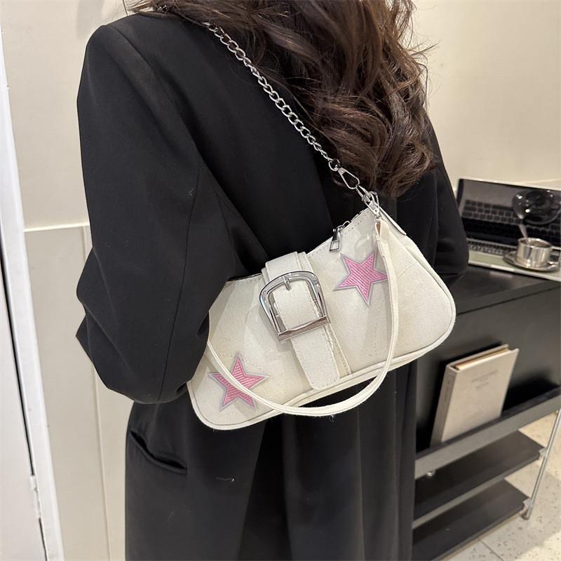 Fashionable Canvas Street Style One Shoulder Bag 2023 Winter New Fashion Casual Crossbody Bag