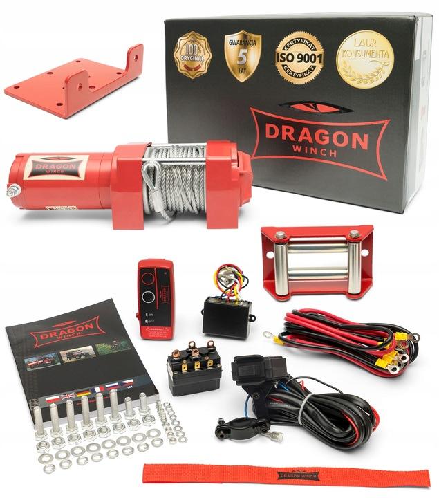 1,6T Wyciągarka Dragon 12V Elektryczna Wciągarka Linowa Pługa Quada +Pilot