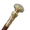 Handcrafted Wooden Walking Stick with Brass Handle  Cane for Men & Women, Elegant Mobility Aid, Collectible Walking Cane