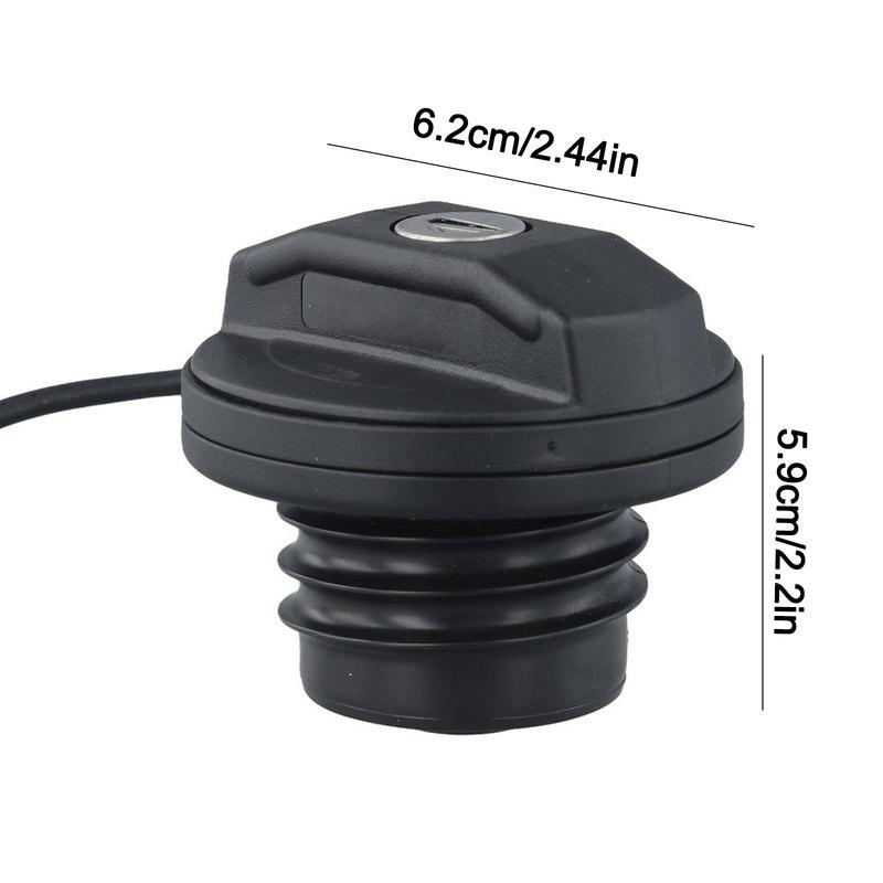 Fuel Filler Cap with 2 Keys for Land Rover Defender 90 110 Secure Locking ABS Black Easy Tall OEM LR075664 LR032977