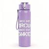 1PC Not Cactus Just Monkeys Text Print 750ml Color Plastic Sports Water Bottle Leakproof Flip Straw Lid Suitable for Sports Office Home Use