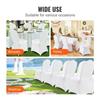 200PCS White Stretch Spandex Folding Chair Covers, Universal Fitted Chair Cover, Removable Washable Protective Slipcovers, for Wedding, Holiday,