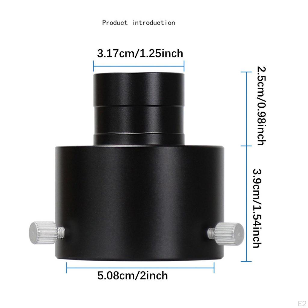 To 2in Telescope Eyepiece Adapter 1.25 Inch 2 Interface Adaptor Metal Part