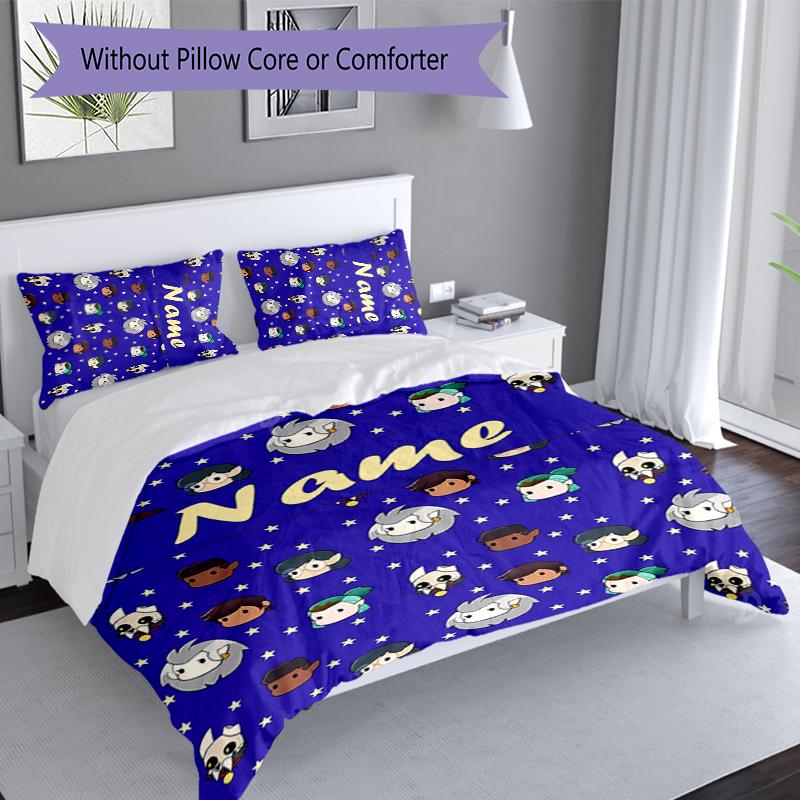3pcs Custom Name The Owl House Bedding Set,Includes 1 Duvet Cover and 2 Pillowcases,All-season Bedroom Decor