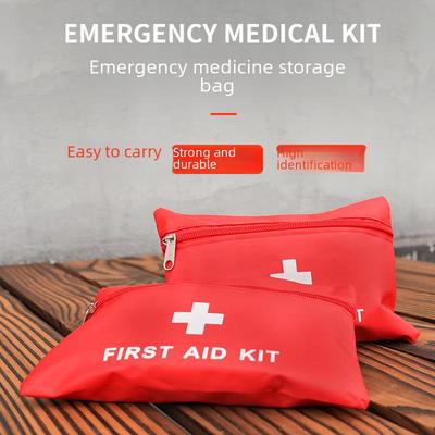 Kleines tragbares medizinisches Erste-Hilfe-Set mit anpassbarem Logo, Aufbewahrungstasche für Notfallmedikamente im Freien.