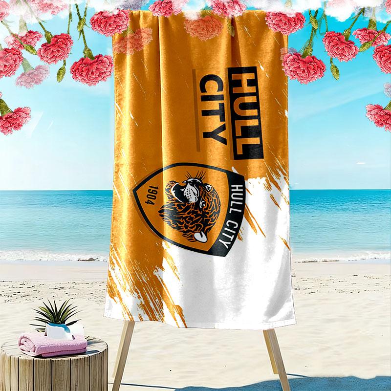 Hull City Print Beach Towel, Large Soft Quick Dry Towel for Beach Camping Swimming