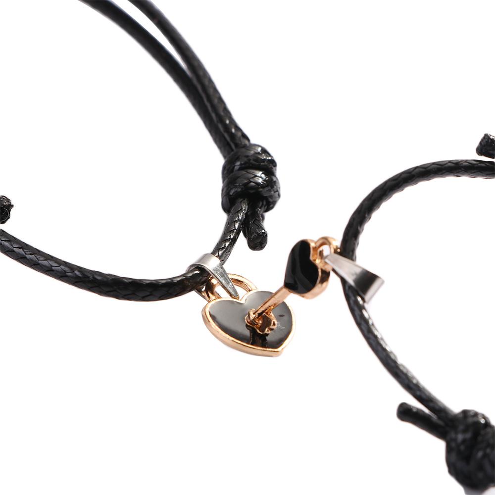 String Adjustable Key Heart Lock Daughter Couple Fashion Accessories Bangles Bracelets Jewelry