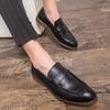 2025 Brogue Men Shoes Fashion Loafers Comfy PU Leather Men Flats Luxury Brand Male Mocasines Footwear Men Big Size Casual Shoes