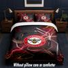 Brentford Football Design Bed Bedding Set 1 Duvet Cover + 2 Pillowcases Soft Breathable Household Bed Linens