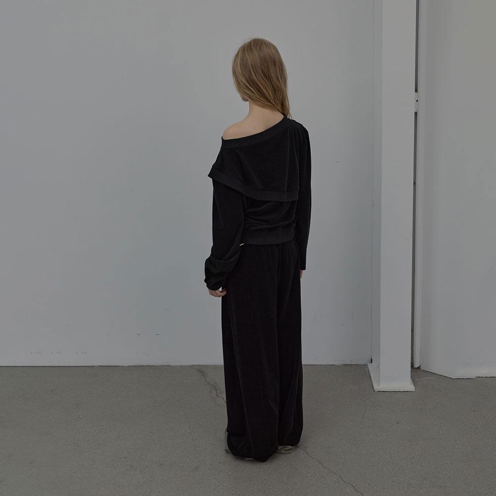 LCDC™ Layered Detail Jersey Top (Black)