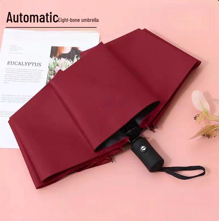 Thickened Automatic Folding Sunshade Umbrella - Enlarged, Anti-UV for Sun and Rain