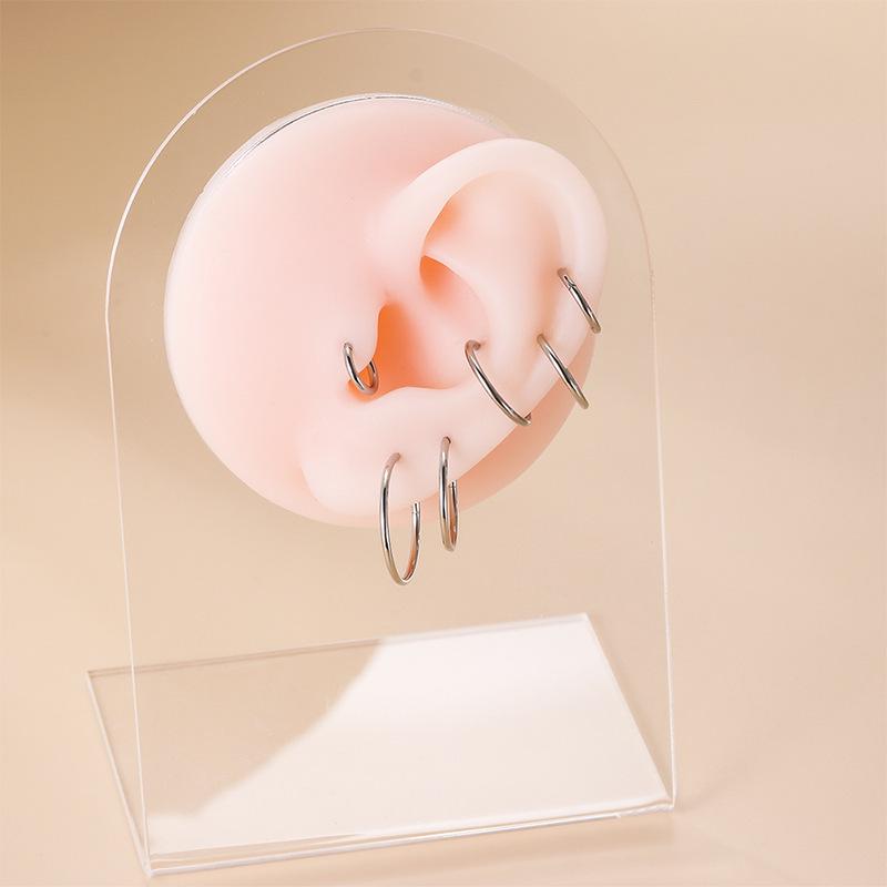 G23 Titanium Alloy Seamless Ring: Popular Closed Hoop Earrings, Nose Rings, and Cartilage Piercing Jewelry for Europe and America.