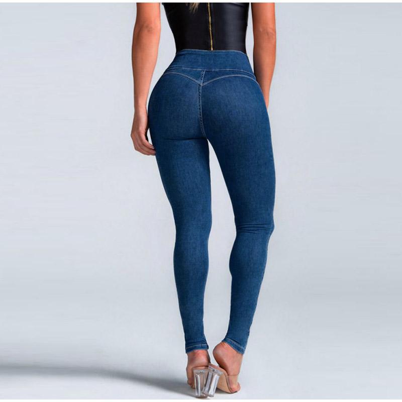 Dámské džíny s vysokým pasem, upnuté, elastické, tvarující, zvedající hýždě, strečové džíny, Y2K streetwear móda, úzké tužkové kalhoty