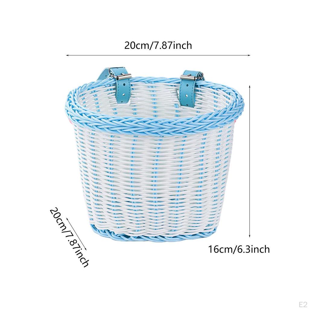 Cykelkorg Framtill Last Barn Retro Tillbehör Söt Praktisk Flätad Cykling Barn
