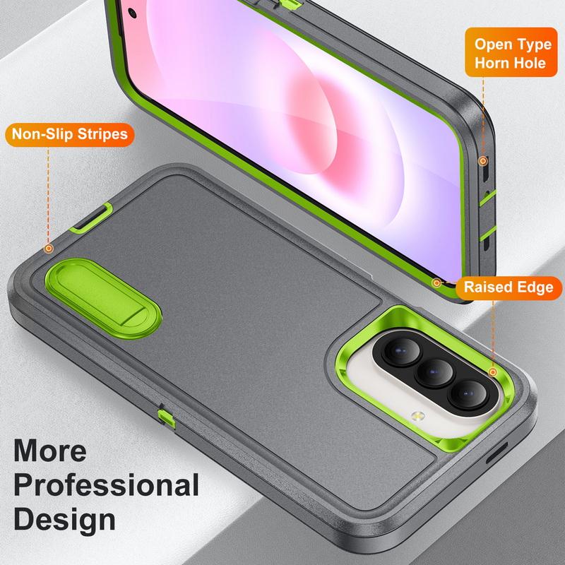 S26 Ultra Case Shockproof Bumper Hybrid 3in1 Candy Color Phone Stand Cover Samsung S25 Ultra S24 Plus S23 FE A15 A16 A36 A56 A17 A27 A37 A57 5G