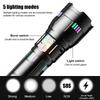 High Power LED Flashlight Zoomable Type-C Rechargeable Torch Lamp Long Range Ultra Powerful Flashlight Camping Lantern