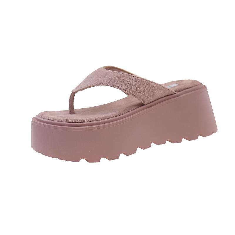 Fashion Summer Fashion Thick Bottom Clip Toe Women Slippers  Fashion Platform Flats Slides Female Shoes Zapatos De Mujer