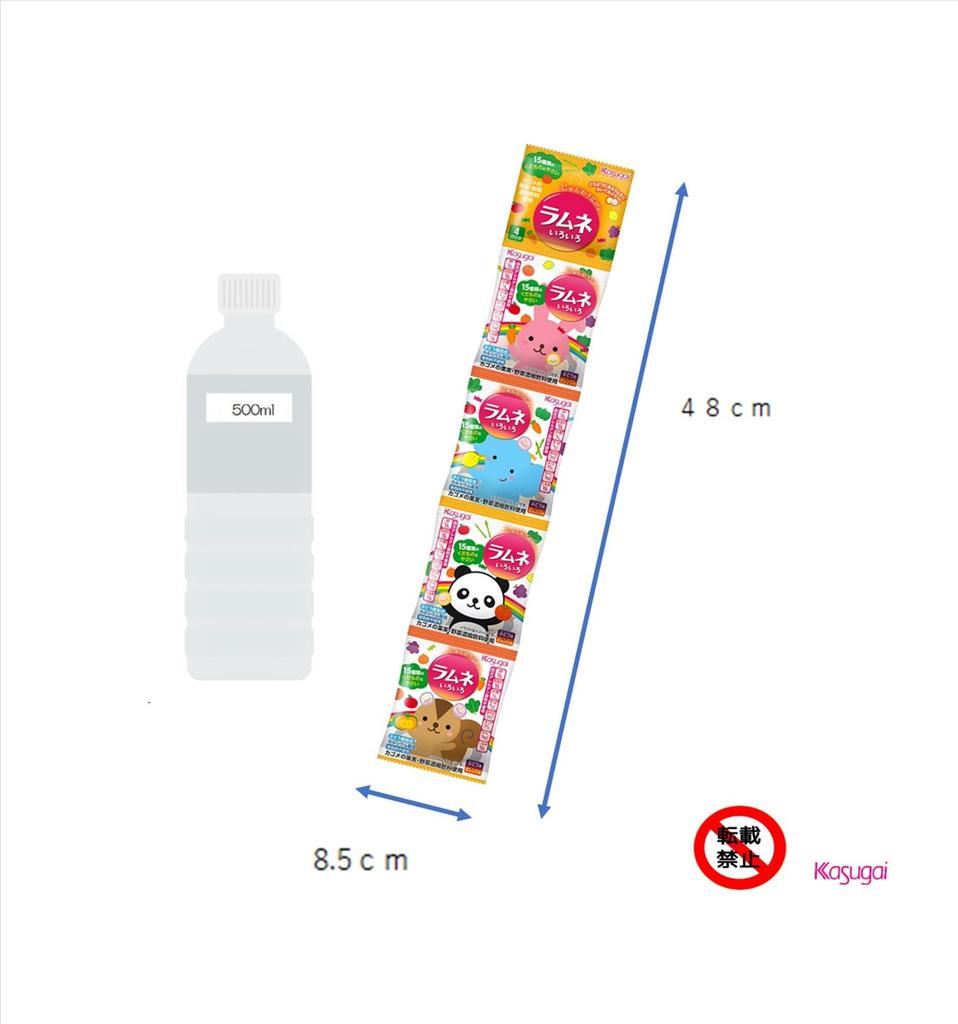Kasugai Seika Ramune 28g x 15 Beutel 4er-Pack Vielfalt,