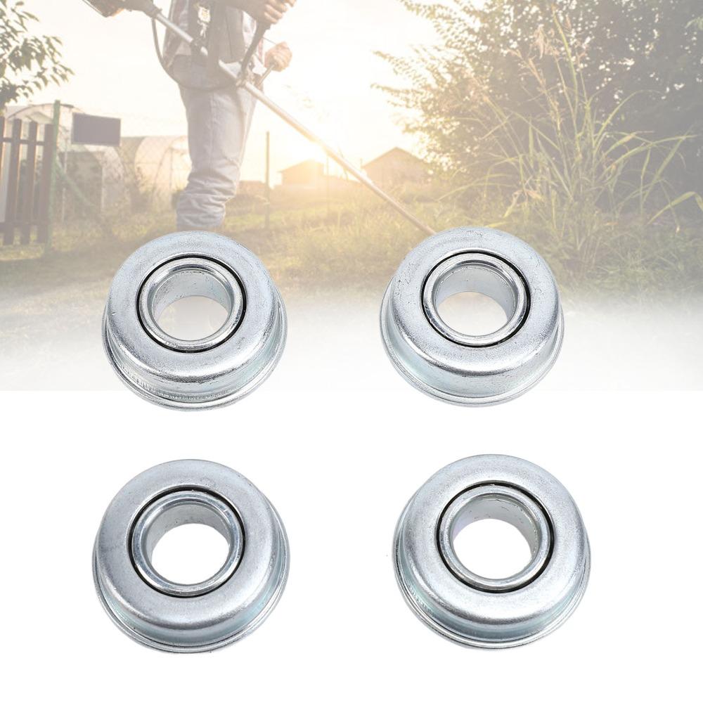 4PCS Steel Material Mower Shaft Bearings Silver Ball Bearing Replacement Lawn Mower Bearings
