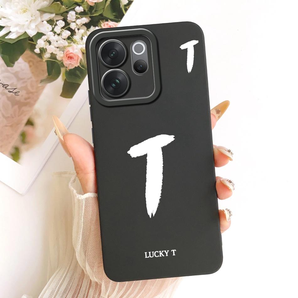 For Vivo V70 / V70 Elite 2026 Lucky Initial Letter Phone Case For Vivo V 70 V70Elite 5G V2538 V2548 Soft Silicone Cases Bumpers