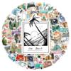 10/30/50pcs Retro Outdoor Travel Hiking Stickers Cartoon Watercolot Aesthetic Sticker Scrapbook Phone Suitcase Decals Decoration