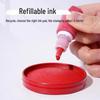 Red Ink Pad: Portable Round Stamp Pad for Office & Finance with Free Shipping