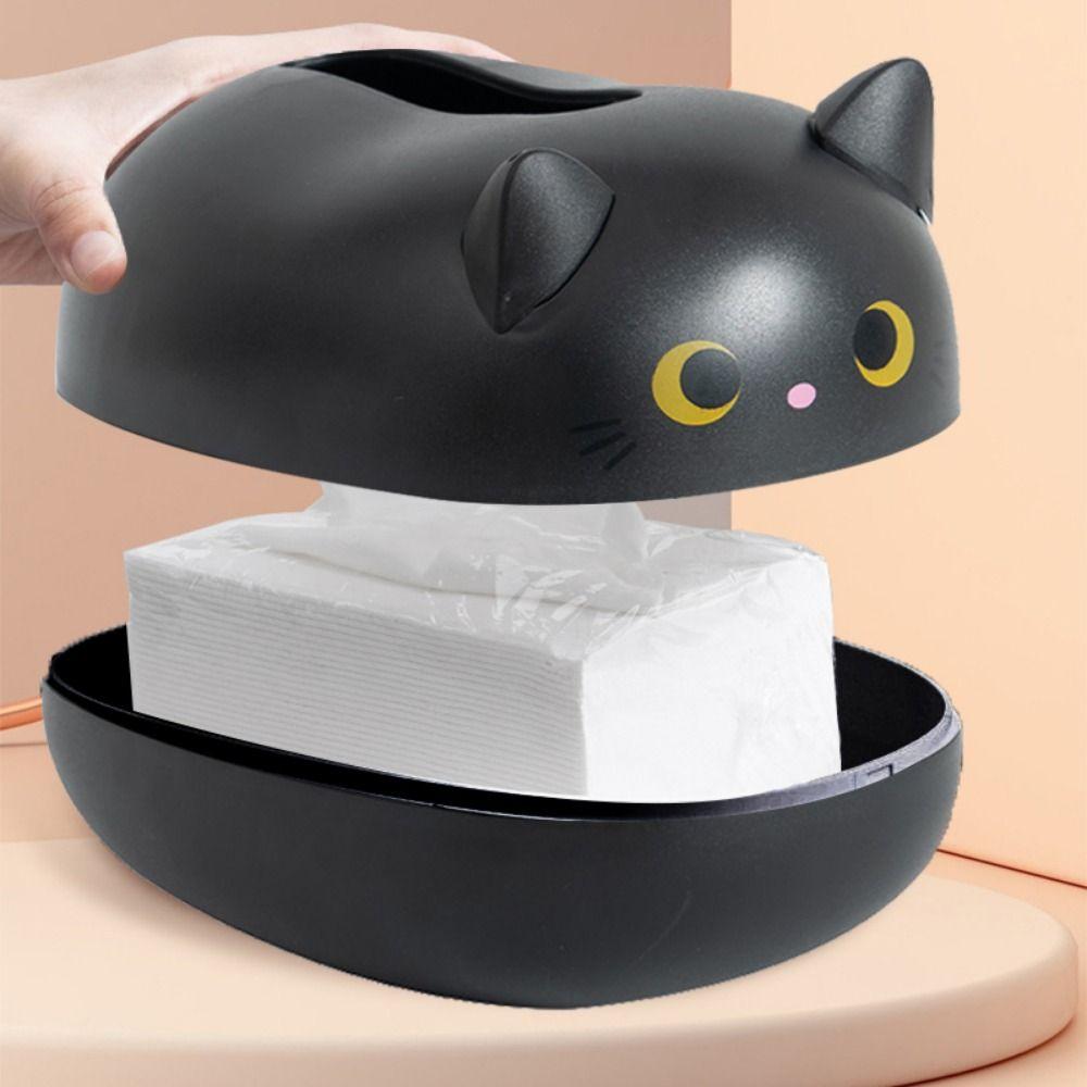 Cartoon Cartoon Paper Box Handicraft Napkin Storage Box Simple Cat Tissue Box  Kitchen