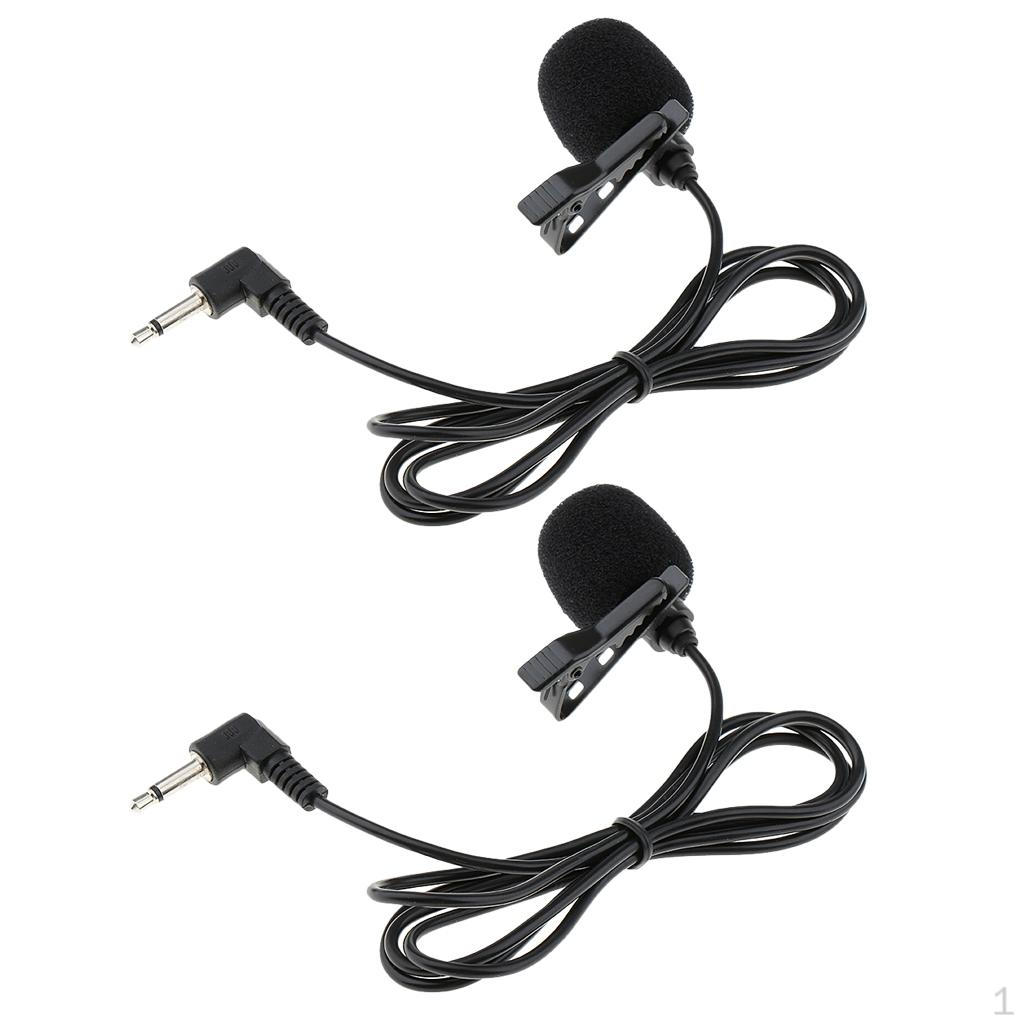 

2Pack Microphone Hands Undirectional Condenser 1/8 (3.5mm) Right Angle For Computer Skype Laptop
